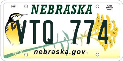 NE license plate VTQ774