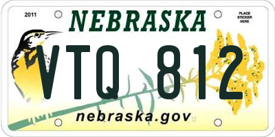 NE license plate VTQ812