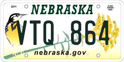 NE license plate VTQ864