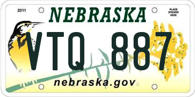 NE license plate VTQ887
