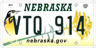 NE license plate VTQ914
