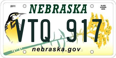 NE license plate VTQ917