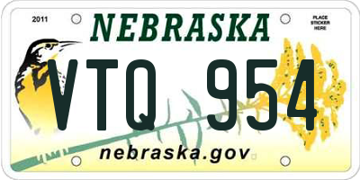 NE license plate VTQ954