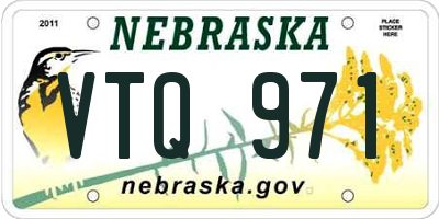 NE license plate VTQ971
