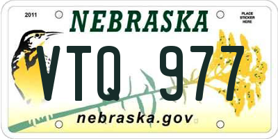 NE license plate VTQ977