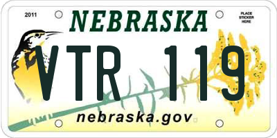 NE license plate VTR119