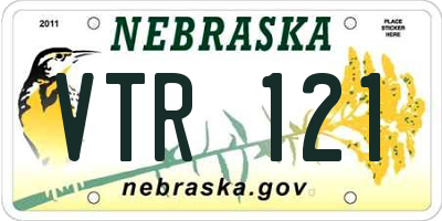 NE license plate VTR121