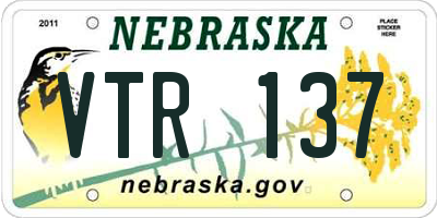 NE license plate VTR137