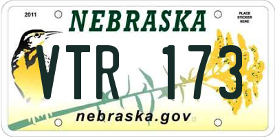 NE license plate VTR173