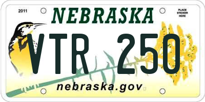 NE license plate VTR250
