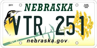 NE license plate VTR251