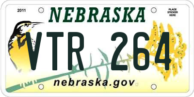 NE license plate VTR264