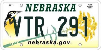 NE license plate VTR291