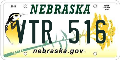 NE license plate VTR516