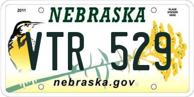 NE license plate VTR529