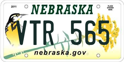 NE license plate VTR565