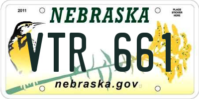 NE license plate VTR661