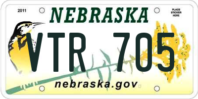 NE license plate VTR705