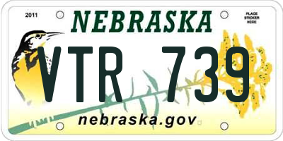 NE license plate VTR739