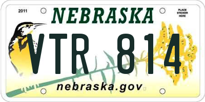 NE license plate VTR814