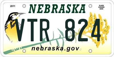 NE license plate VTR824