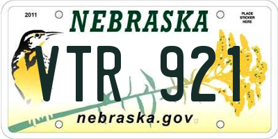 NE license plate VTR921