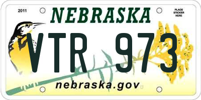 NE license plate VTR973