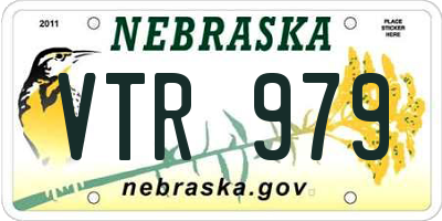 NE license plate VTR979