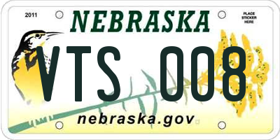 NE license plate VTS008