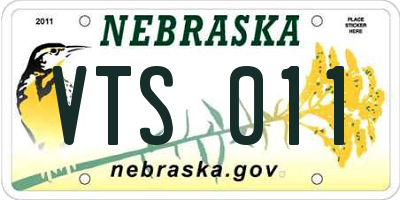 NE license plate VTS011