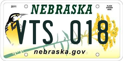 NE license plate VTS018