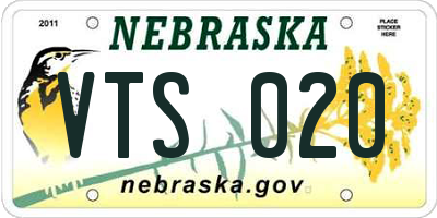 NE license plate VTS020