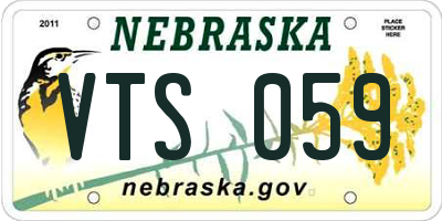 NE license plate VTS059