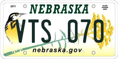 NE license plate VTS070