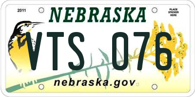 NE license plate VTS076