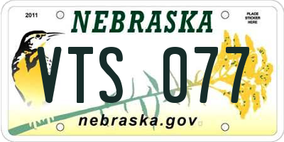 NE license plate VTS077
