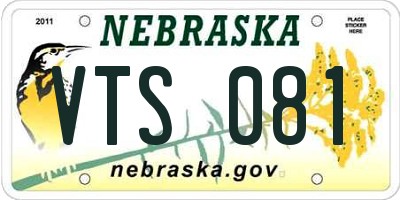 NE license plate VTS081