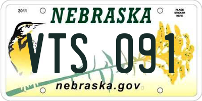 NE license plate VTS091