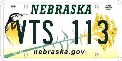 NE license plate VTS113