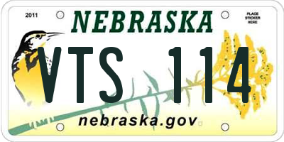 NE license plate VTS114