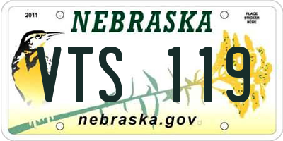 NE license plate VTS119