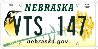 NE license plate VTS147
