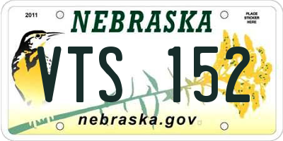 NE license plate VTS152
