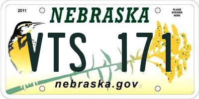 NE license plate VTS171