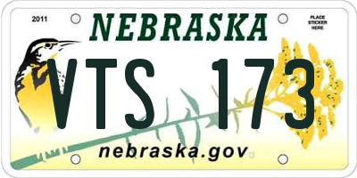 NE license plate VTS173