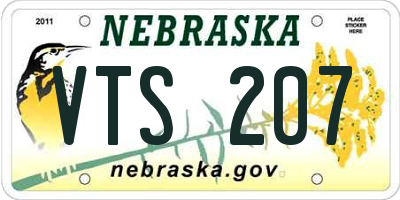 NE license plate VTS207