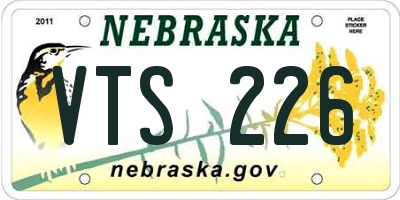 NE license plate VTS226