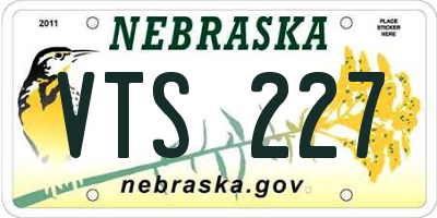NE license plate VTS227