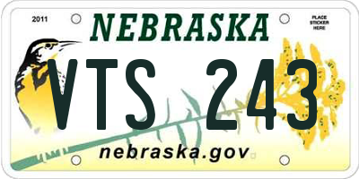 NE license plate VTS243