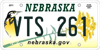 NE license plate VTS261